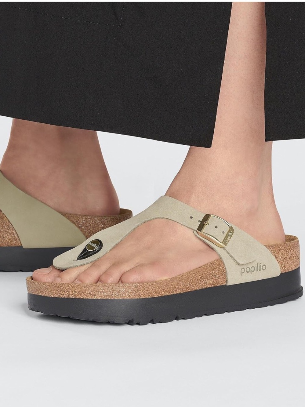 Birkenstock Papillio Gizeh Flex Platform Nubuck Leather
